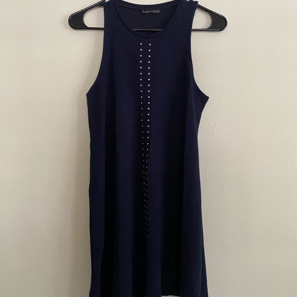 Zara Trafaluc Navy Blue Studded Dress